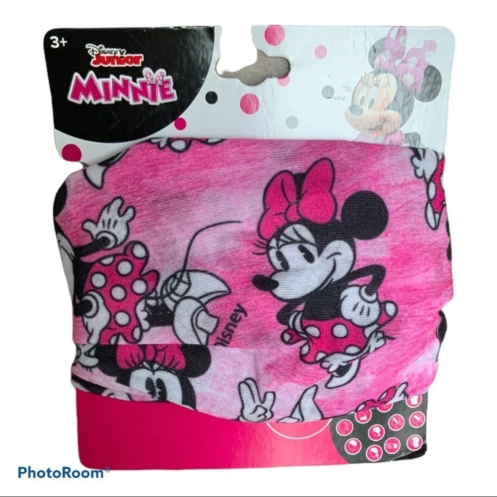Disney Minnie Mouse Print Neck Gaiter Wrap Girls Barbie Pink Age 3+